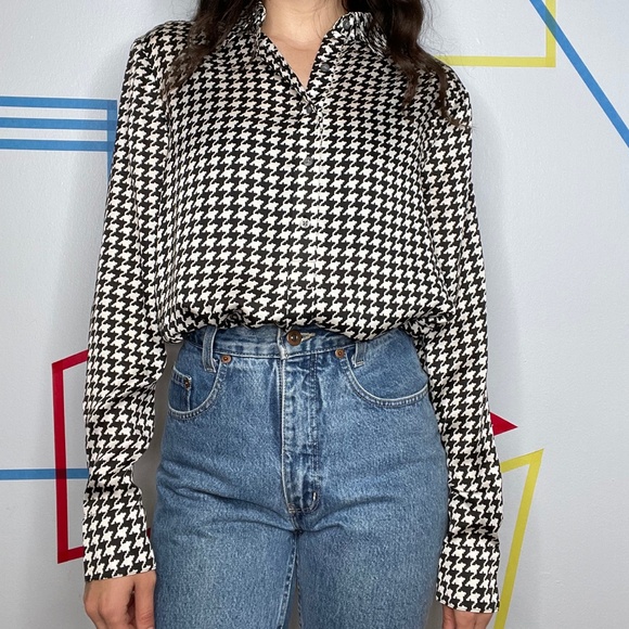 Ralph Lauren Black and White Houndstooth Tunic - Picture 3 of 4